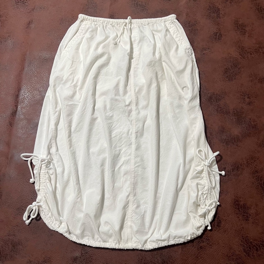 Free People Picture Perfect Parachute Maxi Skirt In White Size M